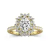 Luxury Oval 2.00ct Moissanite Engagement Ring