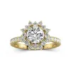 Luxury Round 1.50ct Moissanite Engagement Ring