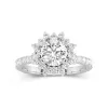 Luxury Round 1.50ct Moissanite Engagement Ring