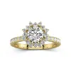 Luxury Round 1.00ct Moissanite Engagement Ring