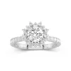 Luxury Round 1.00ct Moissanite Engagement Ring