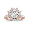 Luxury Round 2.00ct Moissanite Engagement Ring