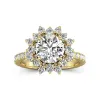 Luxury Round 2.00ct Moissanite Engagement Ring