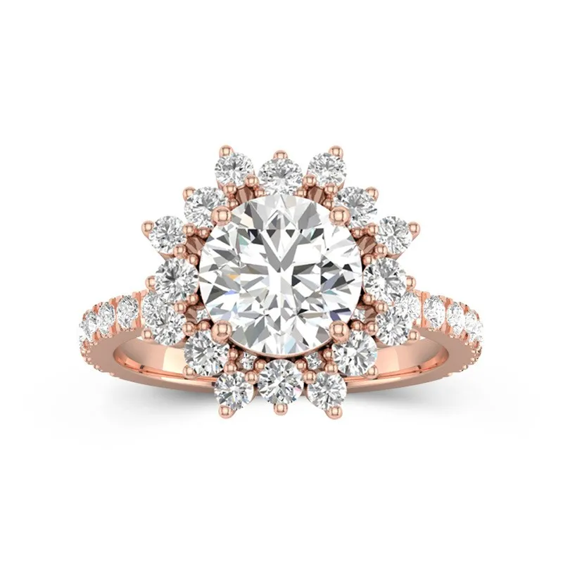 925 Sterling Silver Moissanite Engagement Ring