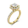 Luxury Cushion 1.50ct Moissanite Engagement Ring