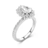 Luxury Pear 1.00ct Moissanite Engagement Ring