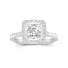 Delicate Asscher 1.50ct Moissanite Engagement Ring