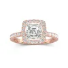 Délicat Asscher 1.50ct Moissanite Bague de fiançailles