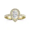 Delicate Pear 1.50ct Moissanite Engagement Ring