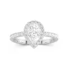 Delicate Pear 1.00ct Moissanite Engagement Ring