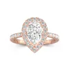 Delicate Pear 2.00ct Moissanite Engagement Ring