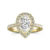 Delicate Pear 2.00ct Moissanite Engagement Ring