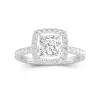 Delicate Princess 1.50ct Moissanite Engagement Ring