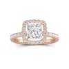 Delicate Princess 1.50ct Moissanite Engagement Ring