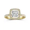 Delicate Princess 1.50ct Moissanite Engagement Ring