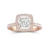 Délicat Princesse 1.50ct Moissanite Bague de fiançailles