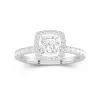 Delicate Princess 1.00ct Moissanite Engagement Ring