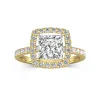 Délicat Princesse 2.00ct Moissanite Bague de fiançailles