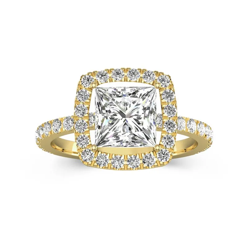 Delicate Princess 2.00ct Moissanite Engagement Ring