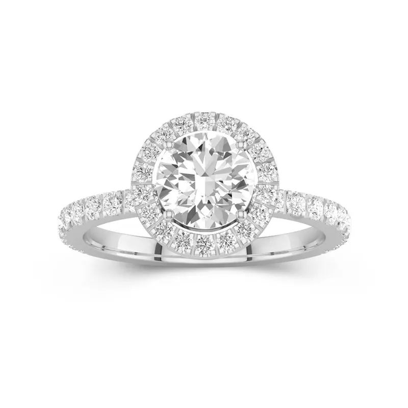 Delicate Round 1.50ct Moissanite Engagement Ring