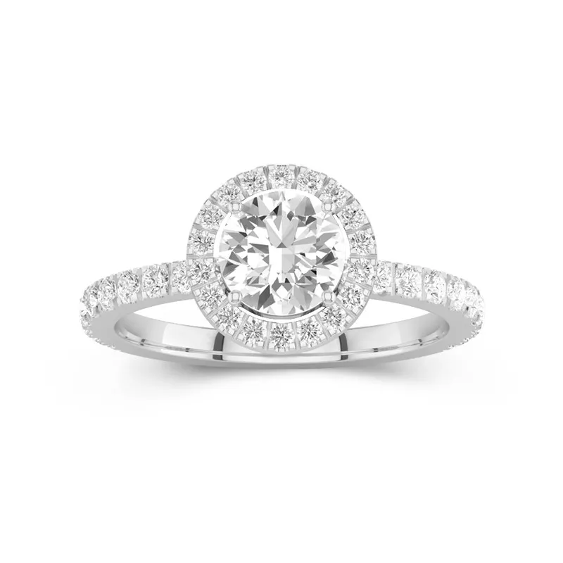 Delicate Round 1.00ct Moissanite Engagement Ring