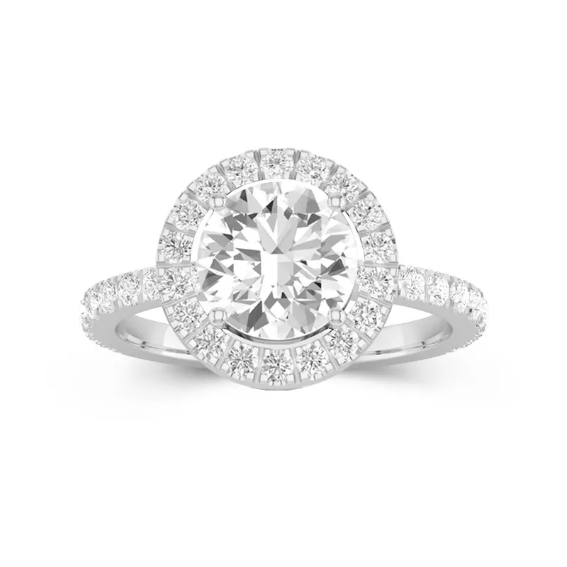 Delicate Round 2.00ct Moissanite Engagement Ring
