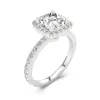 Delicate Asscher 1.50ct Moissanite Engagement Ring