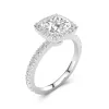 Delicate Cushion 1.50ct Moissanite Engagement Ring