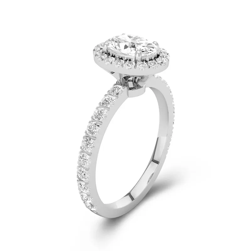Delicate Oval 1.50ct Moissanite Engagement Ring
