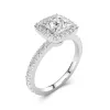 Délicat Princesse 1.50ct Moissanite Bague de fiançailles