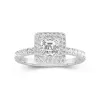 Luxury Asscher 1.00ct Moissanite Engagement Ring