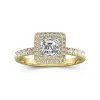 Luxury Asscher 1.00ct Moissanite Engagement Ring