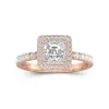 Luxury Asscher 1.00ct Moissanite Engagement Ring