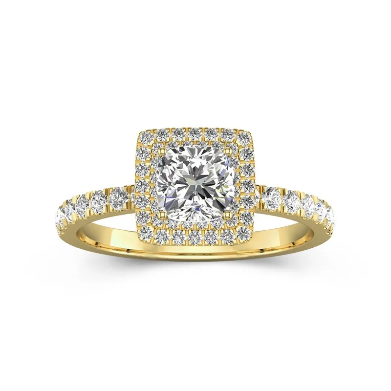 Luxury Cushion 1.00ct Moissanite Engagement Ring