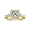 Luxury Cushion 1.00ct Moissanite Engagement Ring