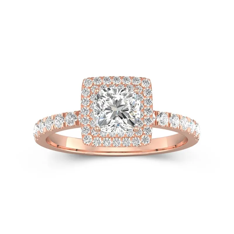 Luxury Cushion 1.00ct Moissanite Engagement Ring