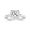 Luxury Cushion 1.00ct Moissanite Engagement Ring