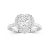 Luxury Heart 1.00ct Moissanite Engagement Ring