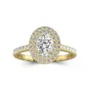 Luxury Oval 1.00ct Moissanite Engagement Ring