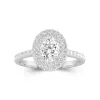 925 Sterling Silver Moissanite Engagement Ring