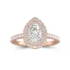 Luxury Pear 1.00ct Moissanite Engagement Ring