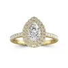 Luxury Pear 1.00ct Moissanite Engagement Ring