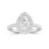 925 Sterling Silver Moissanite Engagement Ring