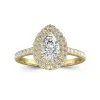 925 Sterling Silver Moissanite Engagement Ring