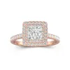 Luxury Princess 1.00ct Moissanite Engagement Ring