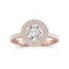 Luxury Round 1.00ct Moissanite Engagement Ring