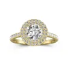 Luxury Round 1.00ct Moissanite Engagement Ring