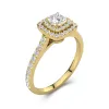 Luxury Cushion 1.00ct Moissanite Engagement Ring