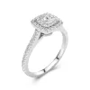 Luxury Princess 1.00ct Moissanite Engagement Ring