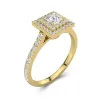 Luxury Princess 1.00ct Moissanite Engagement Ring